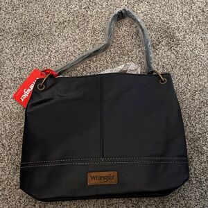 Wrangler by Montana West Black Shoulder Bag Purse WRC-1016BK NWT Western